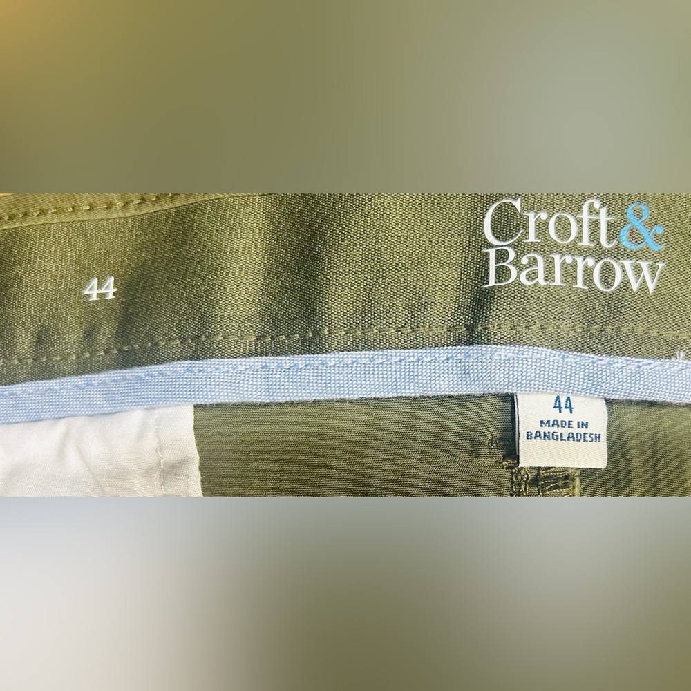 NWT Men’s Croft & Barrow SZ 44 olive green cargo shorts/waist 44”-46” - Picture 6 of 6